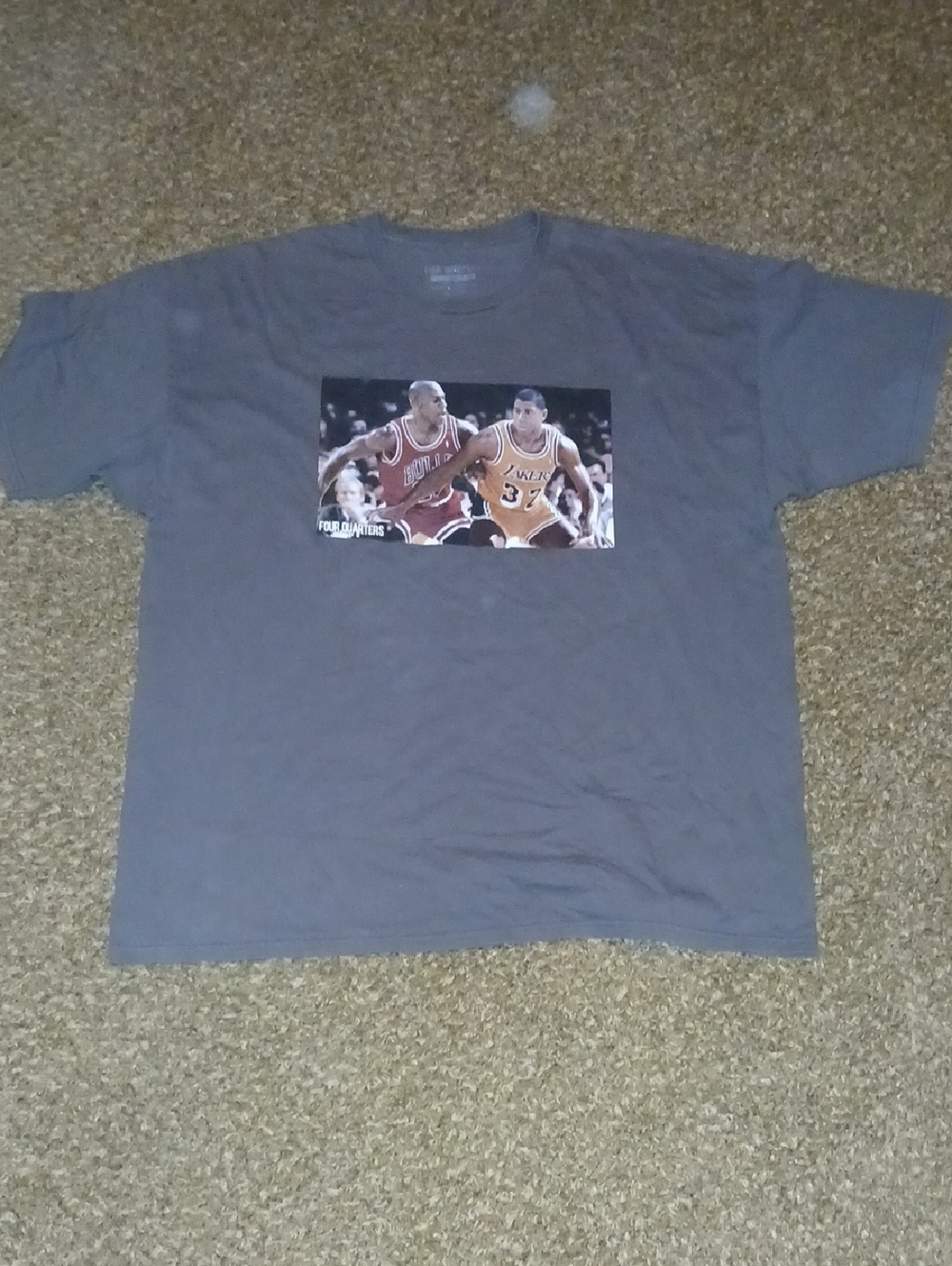 Gray Graphic Basketball Tee - Brand Unspecified